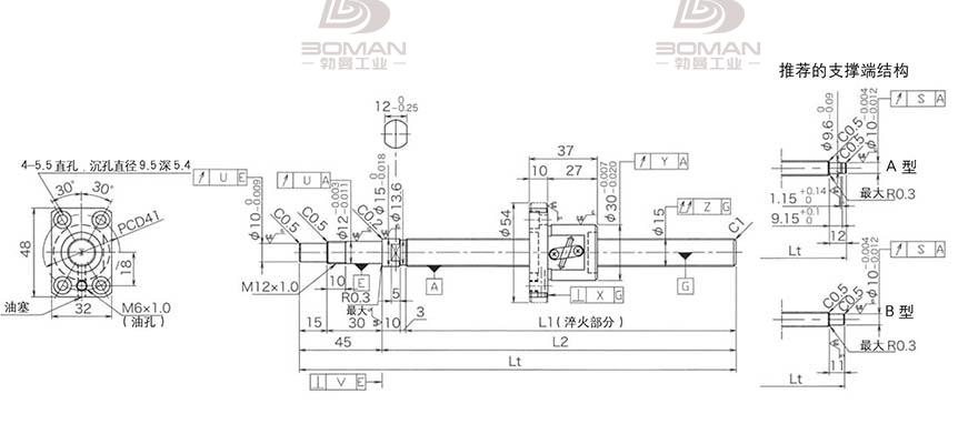KURODA GP1502DS-BAPR-0600B-C3S hcnc黑田精工丝杆