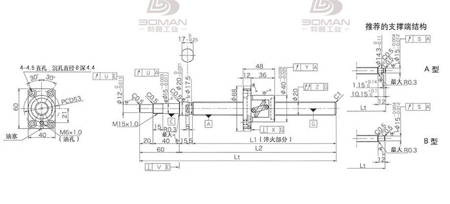 KURODA GP2005DS-BALR-1005B-C3F 黑田小丝杠